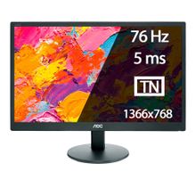 Монитор 18.5'' AOC E970SWN 1366х768 16:9 TN 76ГЦ (VGA) Black