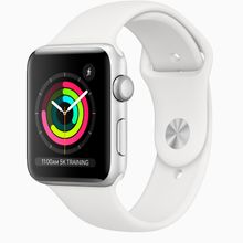 Смарт часы Apple Watch Series 3 GPS 42mm Silver Aluminium Case with White Sport Band