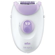 Эпилятор Braun Silk-épil 3 3-170, для сухой эпиляции, с подсветкой SmartLight, белый