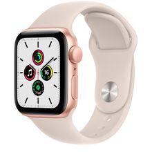 Смарт часы Apple Watch SE GPS, 44mm Gold Aluminium Case with Starlight Sport Band (MKQ53GK/A)