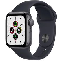 Смарт часы Apple Watch SE GPS, 40mm Space Gray Aluminium Case with Midnight Sport Band (MKQ13GK/A)