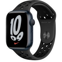 Смарт часы Apple Watch Nike Series 7 GPS, 45mm Midnight Aluminium Case with Black Nike Sport Band