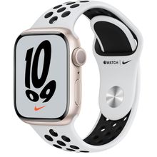 Смарт часы Apple Watch Nike Series 7 GPS, 41mm Starlight Aluminium Case with Pure Platinum Nike Band
