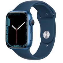 Смарт часы Apple Watch Series 7 GPS, 45mm Blue Aluminium Case with Abyss Blue Sport Band