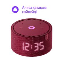 Умная колонка Яндекс Станция Мини Новая, с Часами, Красный Гранат (YNDX-00020RED)