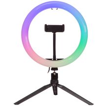Кольцевая лампа Neo-10 RGB форма треноги, 12W (HQ-10 RGB Tripod)
