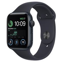 Смарт часы Apple Watch SE 2022, 44mm Midnight Aluminium Case with Midnight Sport Band (MNK03GK/A)