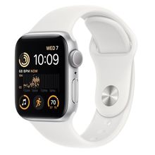 Смарт часы Apple Watch SE 2022, 40mm Silver Aluminium Case with White Sport Band (MNJV3GK/A)