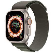 Смарт часы Apple Watch Ultra, 49mm Titanium Case with Green Alpine Loop - Small (MNHJ3RB/A)