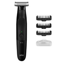 Триммер гибридный для бороды, усов и тела Braun XT3100 Series X, 3 насадки, чёрный