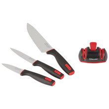 Набор ножей 3шт с ножеточкой Urban Rondell RD-1011