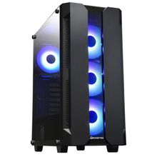 ПК корпус Chieftec Hunter MidTower, window, Black ATX (GS-01B-OP)